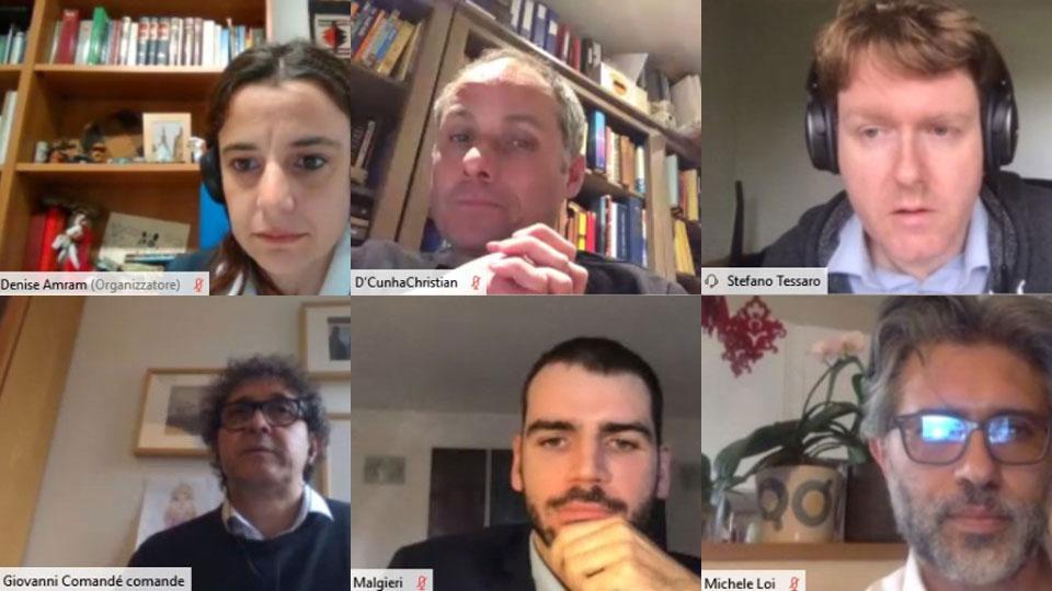 Alcuni partecipanti al webinar della Sant’Anna