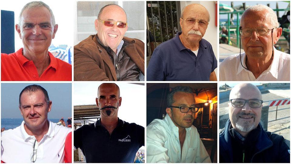 Riccardo Ganni (Bagni Lido), Andrea Picchi (Bagni Roma), Gianfranco Giachetti (Bagni Tirreno), Giorgio Bonaventura (Bagni Pancaldi Acquaviva), Walter Ganni (Bagni Onde del Tirreno - ex Pejani), Sergio Bargagliotti (Bagni Paolieri), Giacomo Canpodonico (Cala Bianca) e Francesco Miliardi (bagni Lido del Rogiolo)