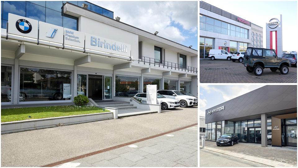 L’ingresso della concessionaria Birindelli a Sovigliana: vendute auto anche durante il lockdown, la concessionaria Nissan Brogi e Collitorti e la MB Auto in via Giuntini a Empoli