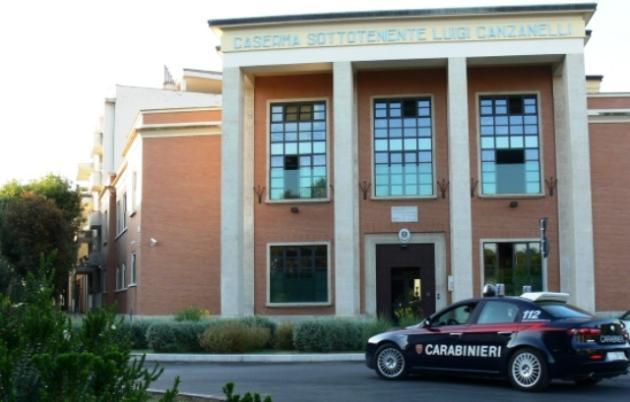 La caserma dei carabinieri in piazza Alfonso La Marmora a Grosseto