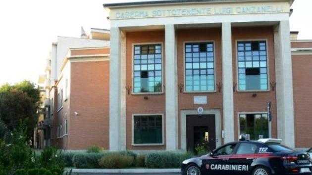 La caserma dei carabinieri in piazza Alfonso La Marmora a Grosseto