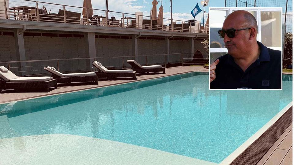 Una veduta del bagno Doride e Claudio Santi