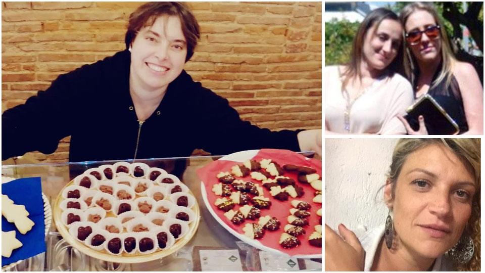 Cinzia e Chiara Bertani che gestiscono l’alimentari di Codena, Erika Fusani contitolare con Ramona della yogurteria di Colonnata e Barbara Bongiorni dell’alimentari e tabacchi di Bedizzano