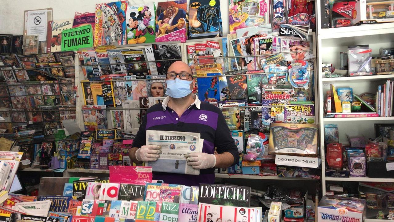 Mirco Bufalini dell'edicola di viale Piaggio a Pontedera