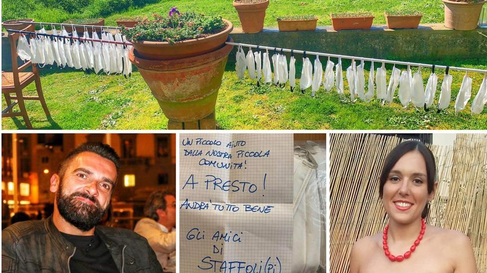 Cuore, arte e volontariato così Staffoli realizza e dona cinquemila mascherine