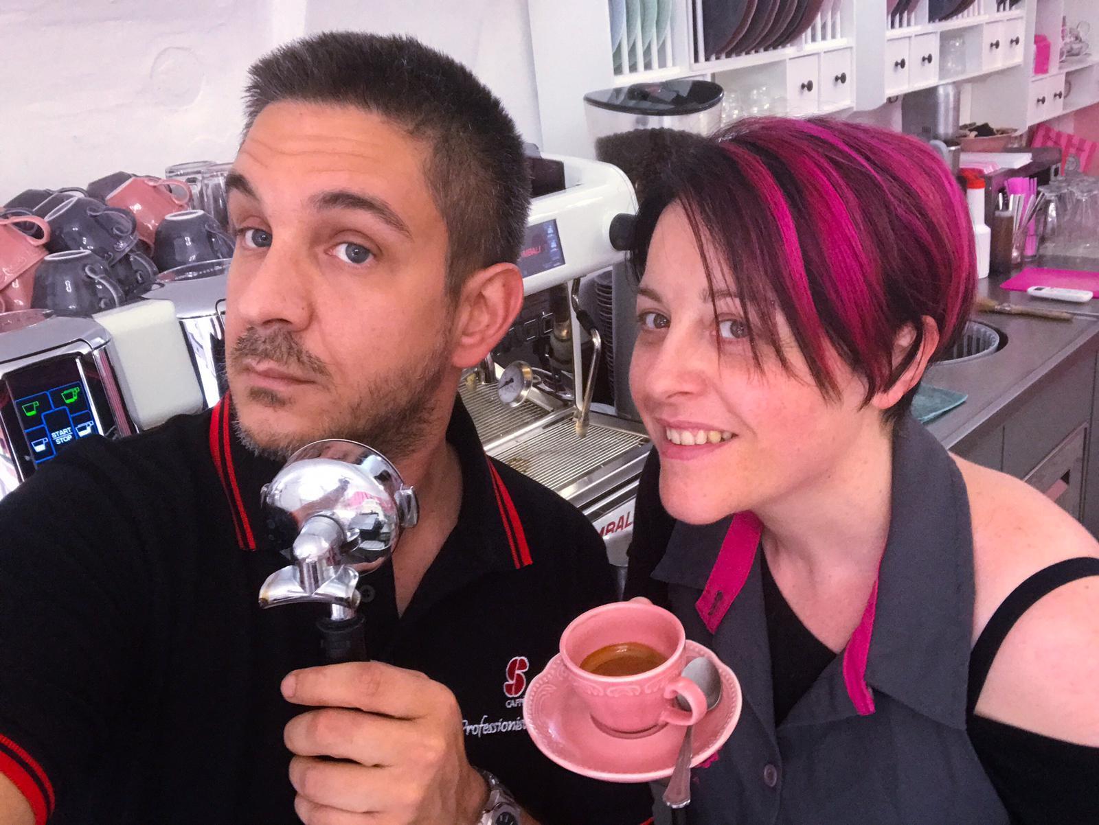 Christian Bernardinelli e la compagna Silvia Baldelli (Foto scattata prima del lockdown)
