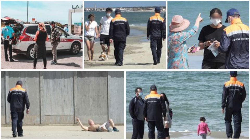 I controlli della guardia costiera sulle spiagge e della polizia municipale lungo le strade