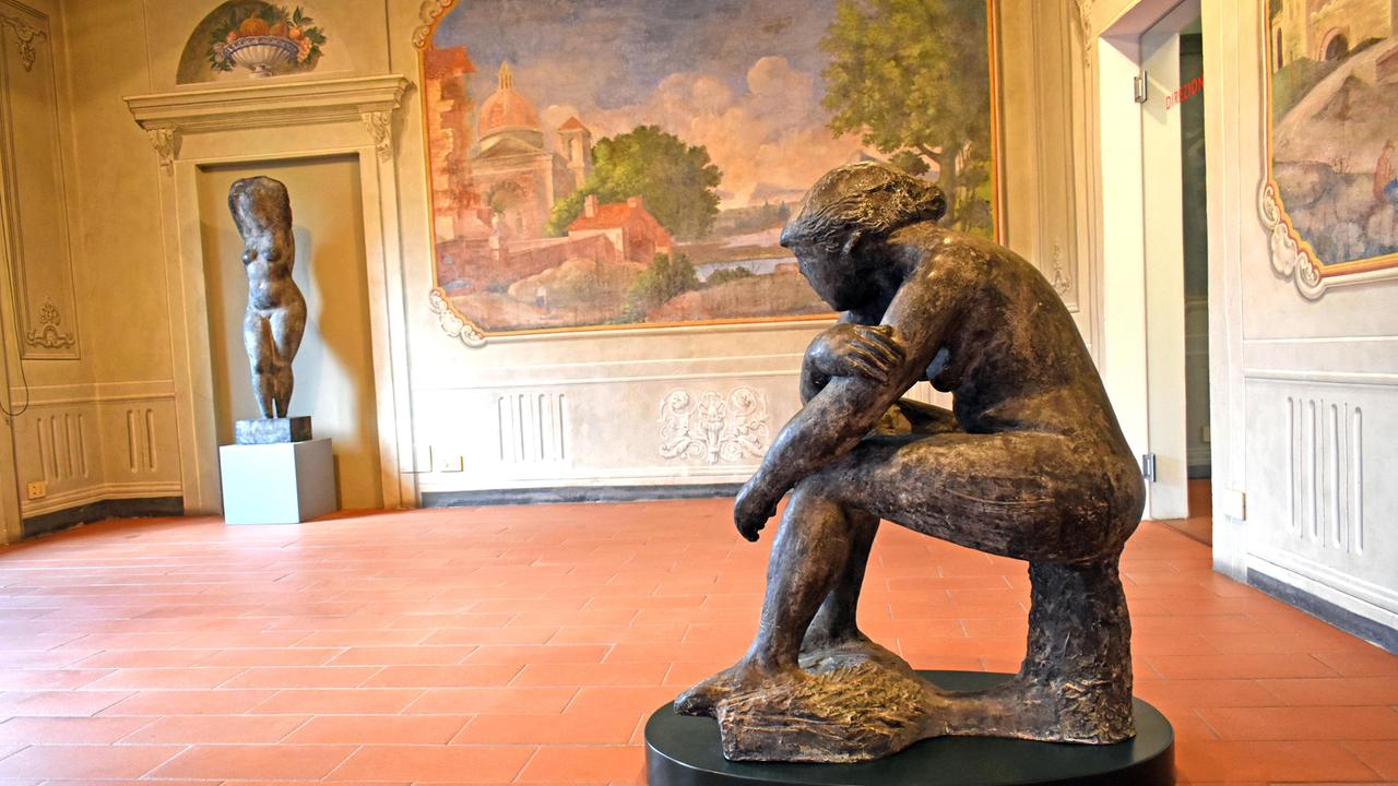 Una sala vuota del museo Marini di Pistoia