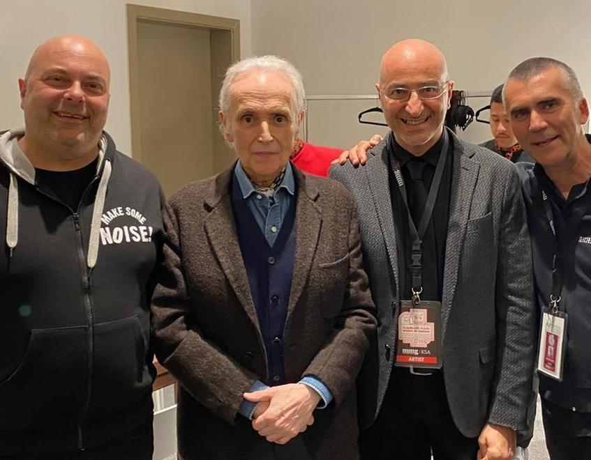 Nella foto, da sinistra, Sandro Fiorentini, José Carreras, David Barbagli, Marco Simoni