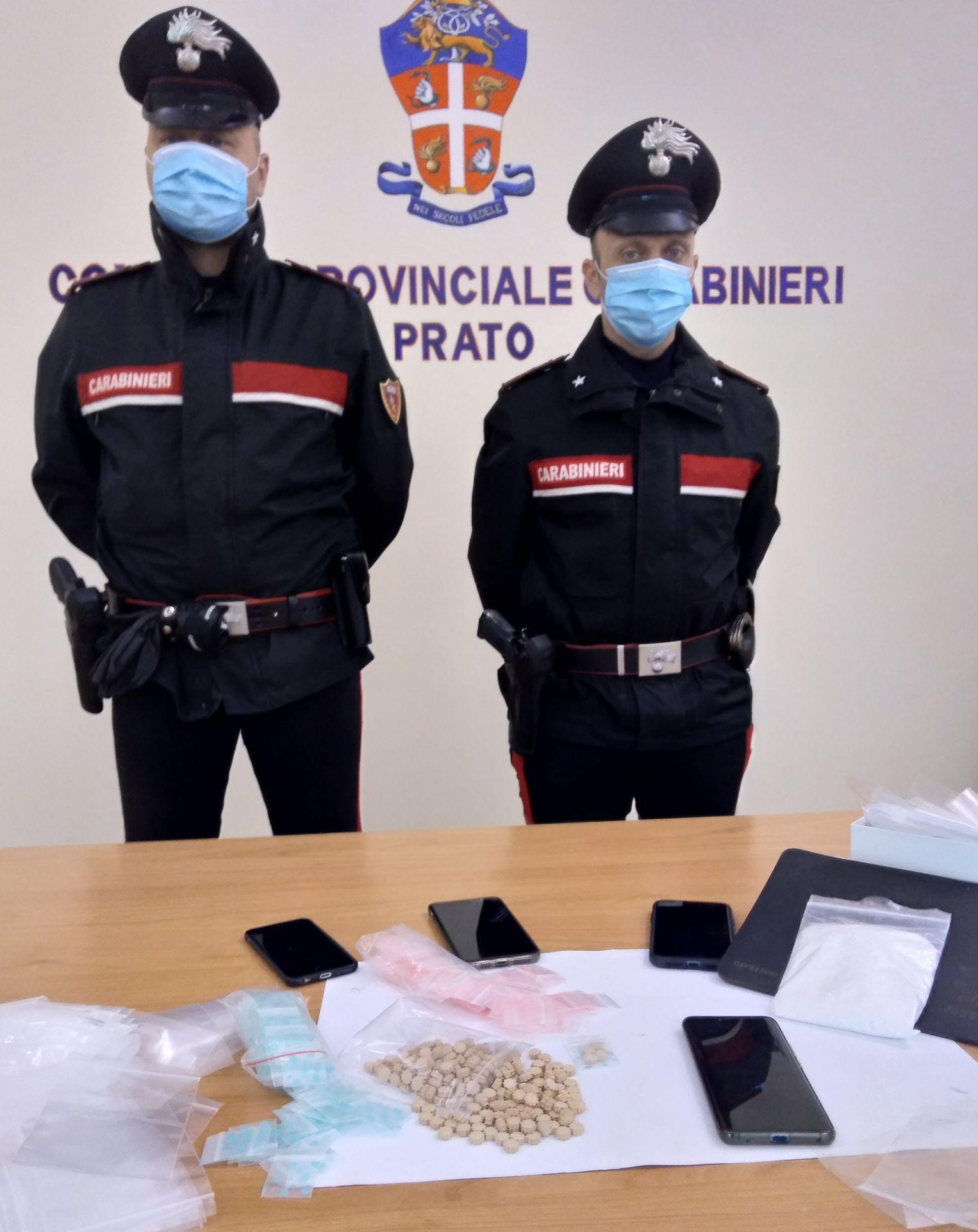 La droga sequestrata dai carabinieri allo spacciatore cinese