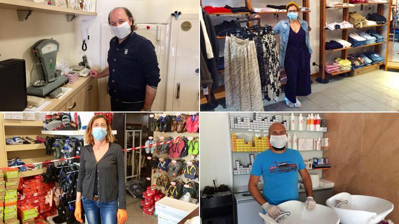 In alto, Massimiliano Siciliano e Angela Maffeo. In basso Maria Rosa Sforzi e Lorenzo Poli