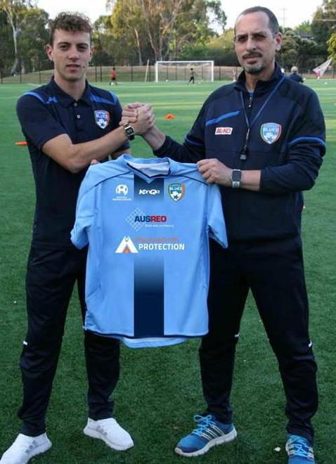 Lorenzo Simoni con l'allenatore Andrea Costantini