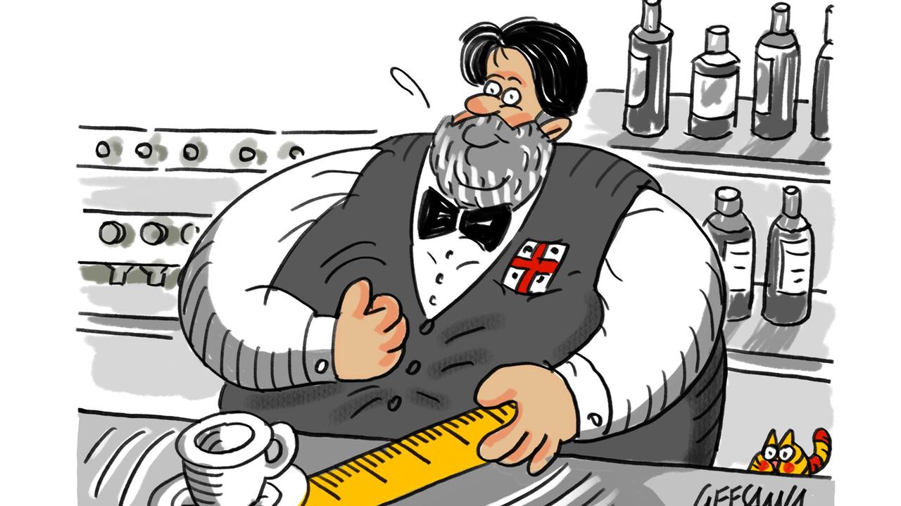 La vignetta di Gef: bar e ristoranti riaprono ma sulle distanze è il caos