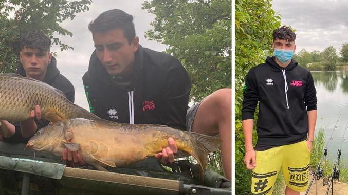 Carpe da record per Dennis e Andrea nel lago Il Cavo