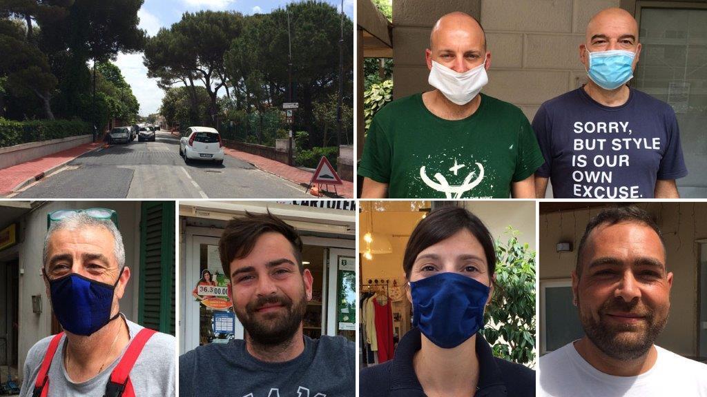 In alto a sinistra uno dei dossi, a destra Andrea Rocchi e Gianluca Bellini. In basso, da sinistra, Alessandro Bendinelli, Francesco Piccinetti, Marina Taffi e Domenico Iuliano