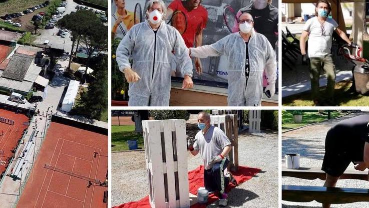 Il Tennis club rialza la testa e i volontari gli rifanno il look