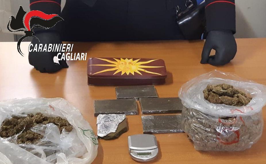 Ottocento grammi di droga in casa di un 24enne di Villasor