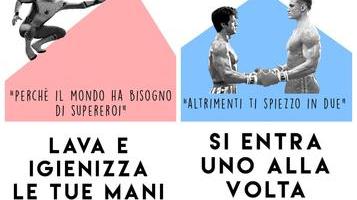 Le misure anti-Covid spiegate da Spiderman Rocky e Greta: il dono degli architetti ai negozi