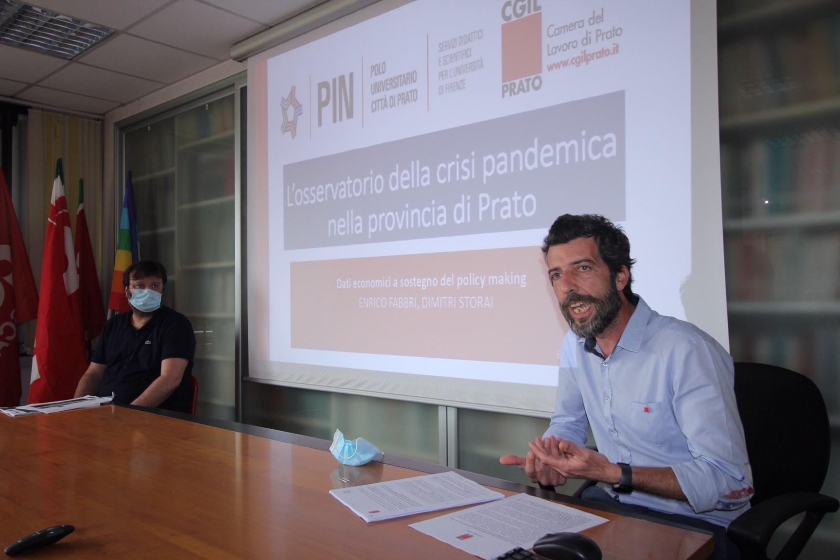 Il segretario della Camera del lavoro Cgil Lorenzo Pancini