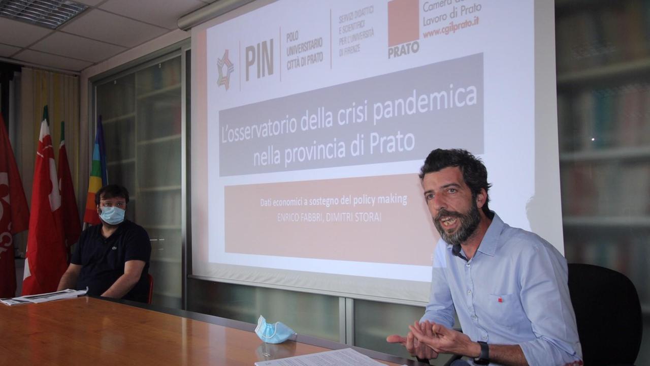 Il segretario della Camera del lavoro Cgil Lorenzo Pancini