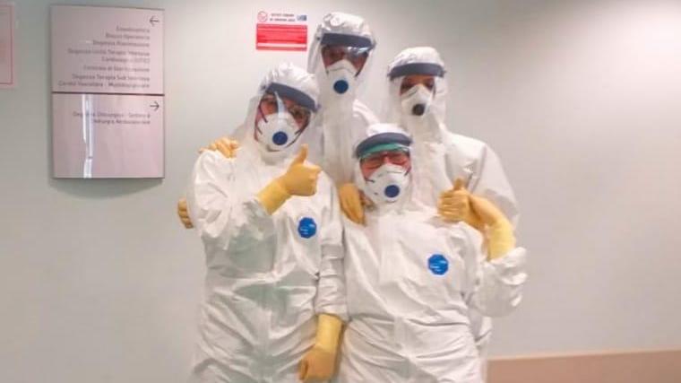 La soddisfazione di alcuni operatori Covid all'ospedale Santo Stefano