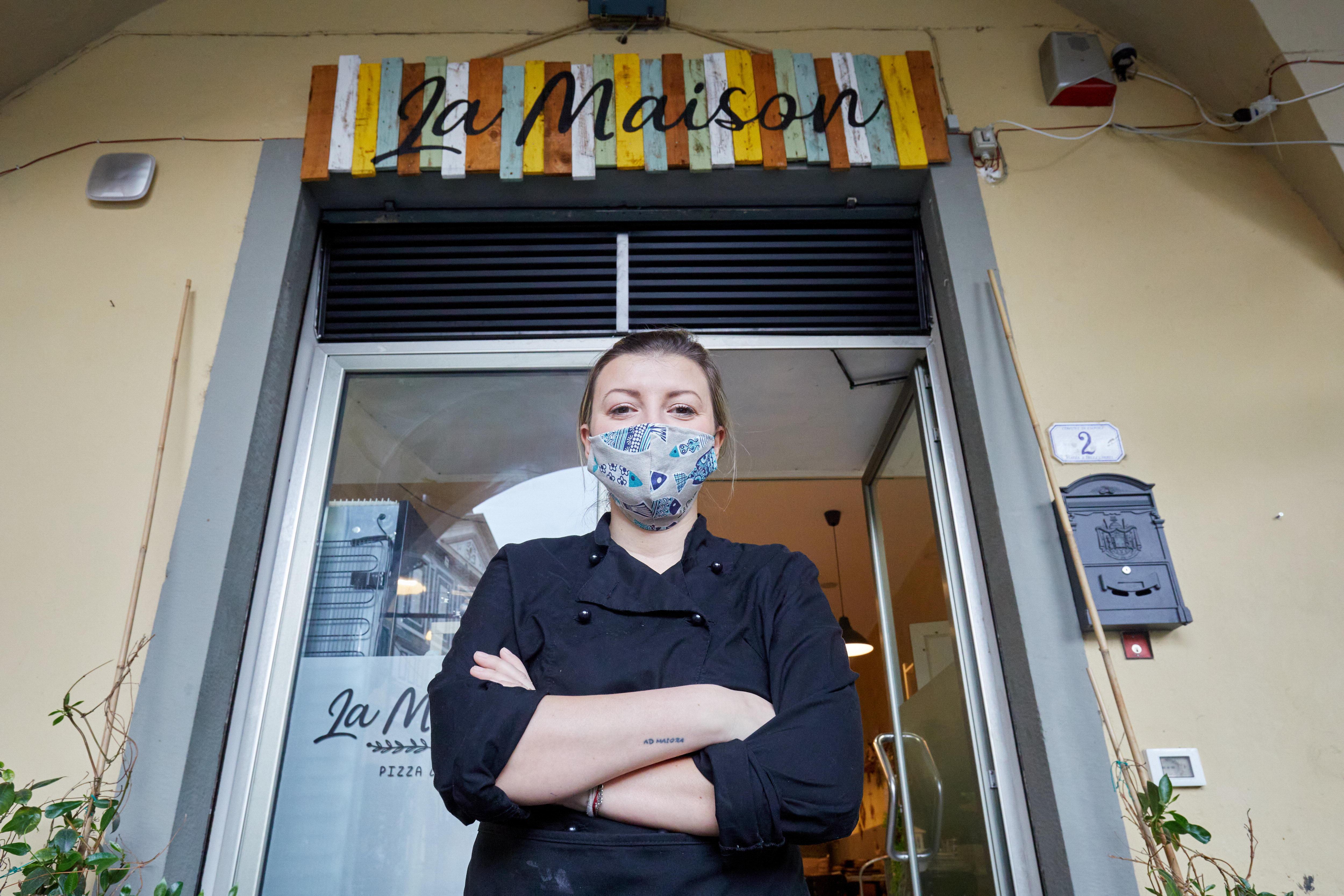 Nastasja Andretta, titolare del ristorante La Maison di piazza Farinata degli Uberti (foto Carlo Sestini)