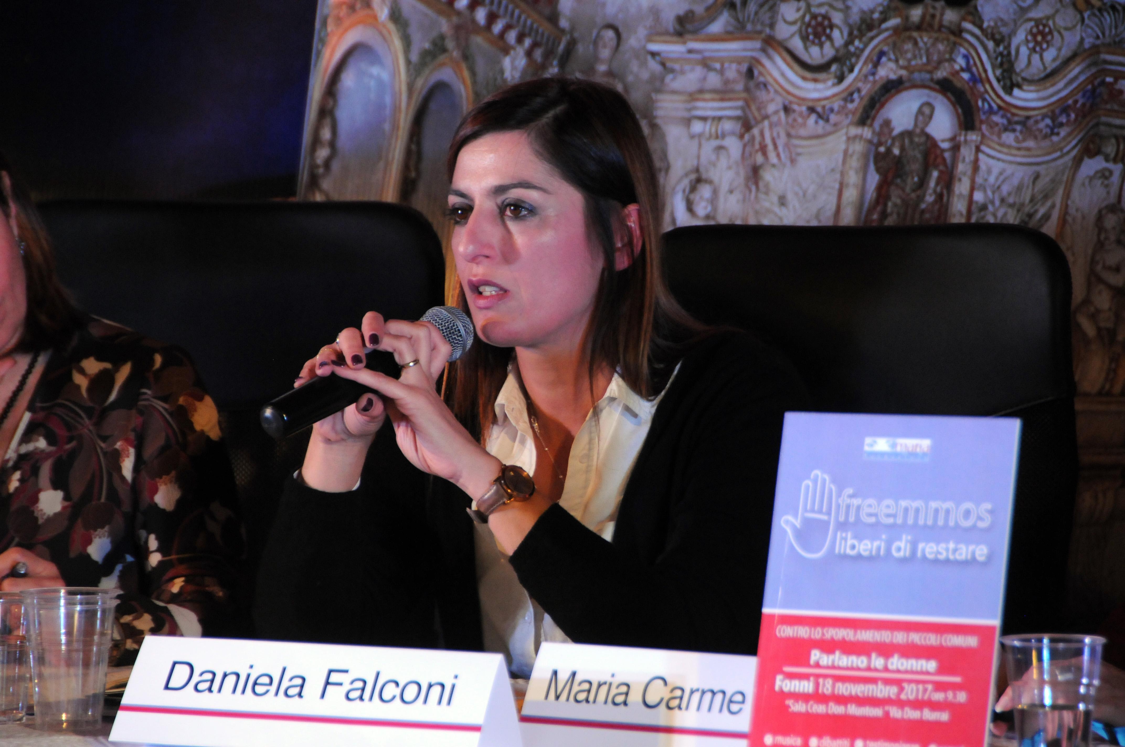 La sindaca di Fonni Daniela Falconi