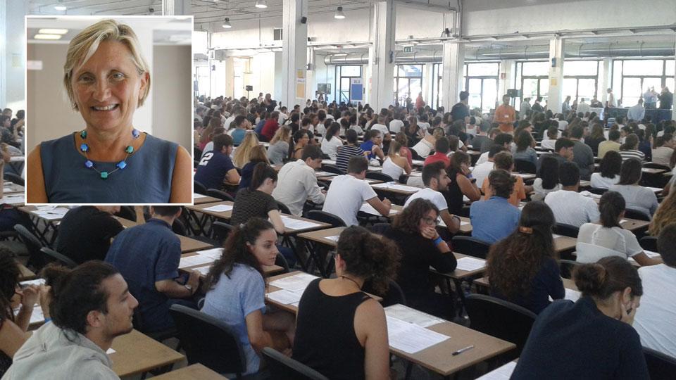 I test di ingresso alla facoltà di medicina dell’Università di Pisa negli anni scorsi e la rettrice Sabina Nuti
