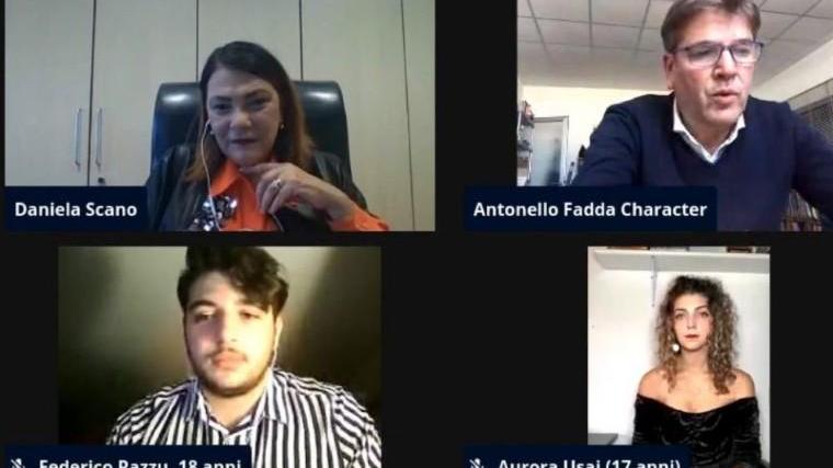 Character e gli studenti lezione di creatività on line