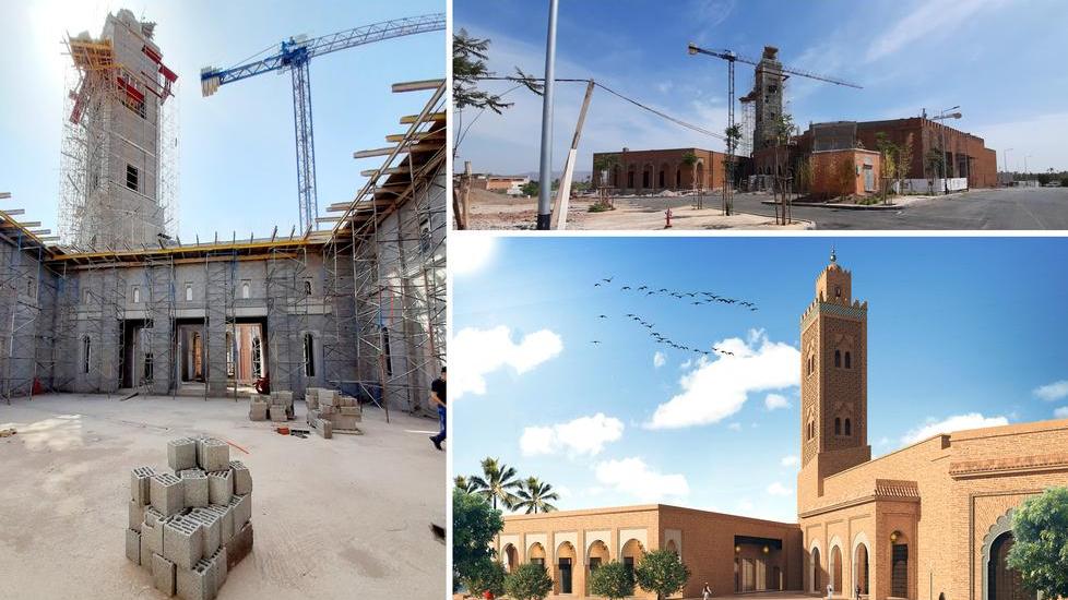 La moschea a Marrakesh in costruzione e progettata da Andrea Mannocci