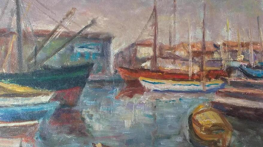 La Darsena di Viareggio in uno dei quadri più intensi di Bocco Vannucci
