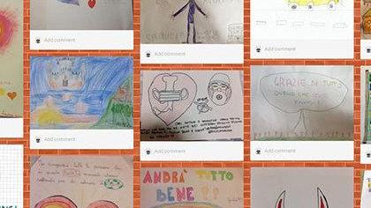 Decine di disegni per un grazie I bambini omaggiano i sanitari