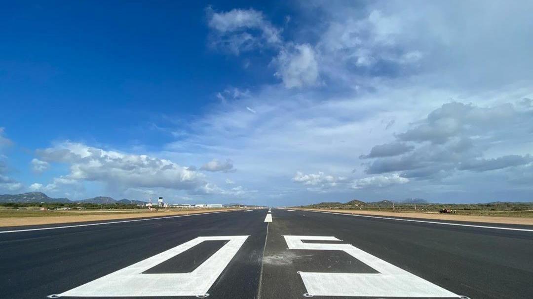La nuova pista dell'aeroporto di Olbia