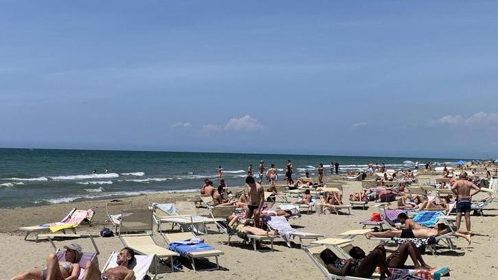 I bagnanti alla Siesta di Calambrone