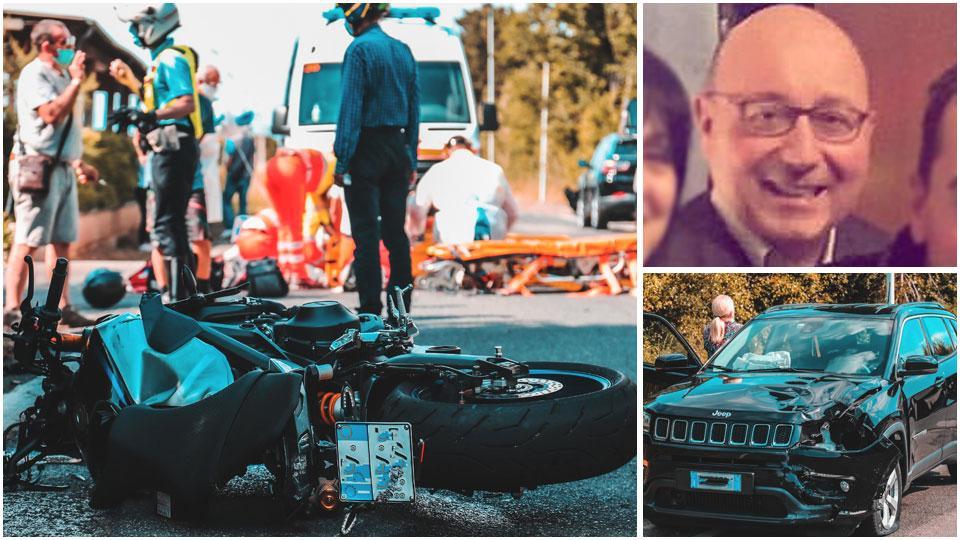 Si schianta con la moto contro due Suv, muore a 58 anni geometra livornese
