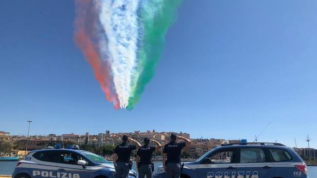 Spettacolo Frecce Tricolori su Cagliari