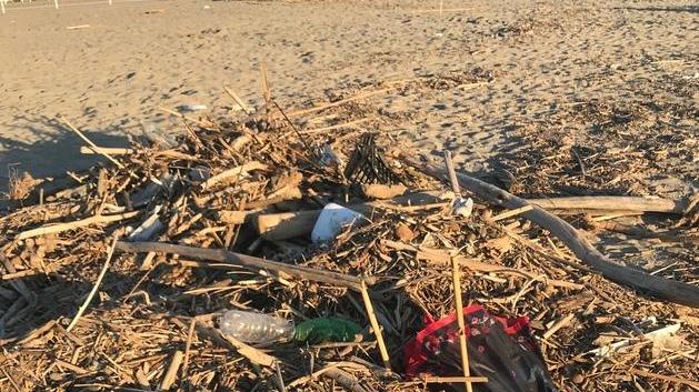 Degrado nella spiaggia libera di Motrone