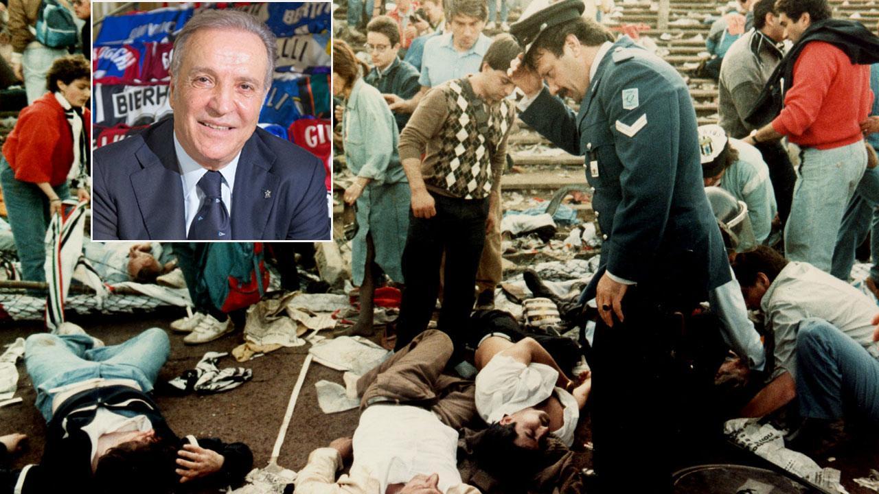Un’immagine straziante della carneficina dell’Heysel e nel riquadro l’avvocato Claudio Pasqualin, 75 anni, che fu legale di parte civile al processo