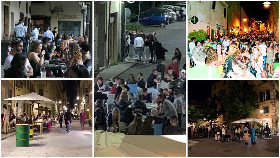 Numero chiuso, cerchi sull'asfalto, divieti e steward: così le piazze toscane "anti-movida"