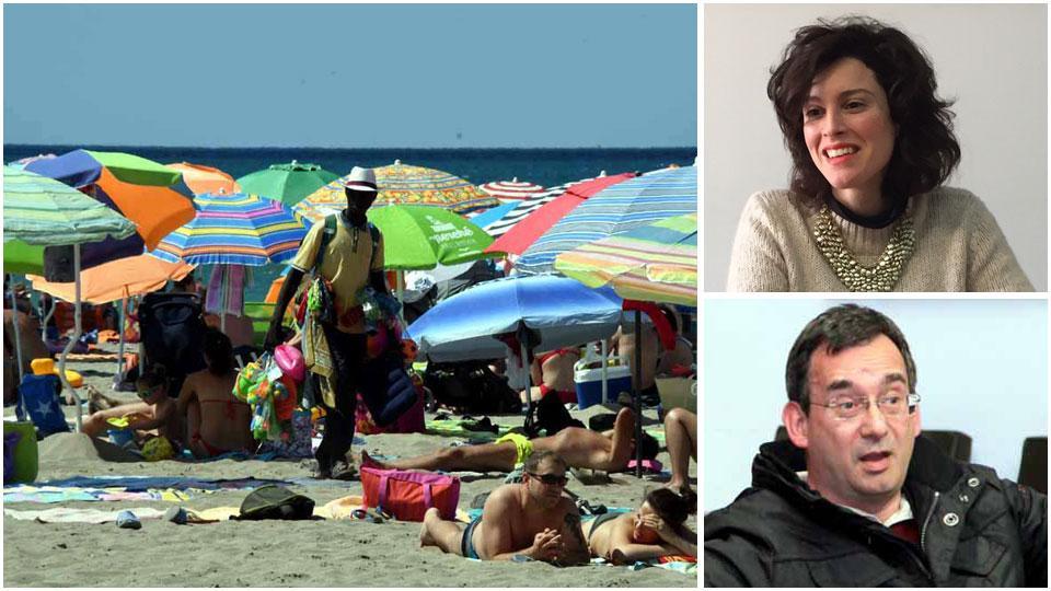 Niente ombrelloni ravvicinati (come nella foto) per quest’estate in spiaggia, l’assessora Federica Forti e il presidente di commissione turismo Cesare Bassani