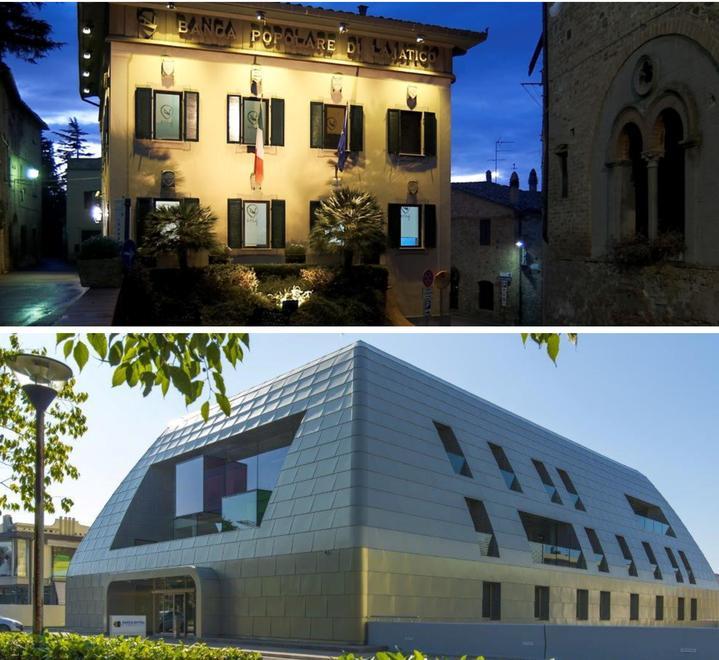 La sede della Banca popolare di Lajatico
