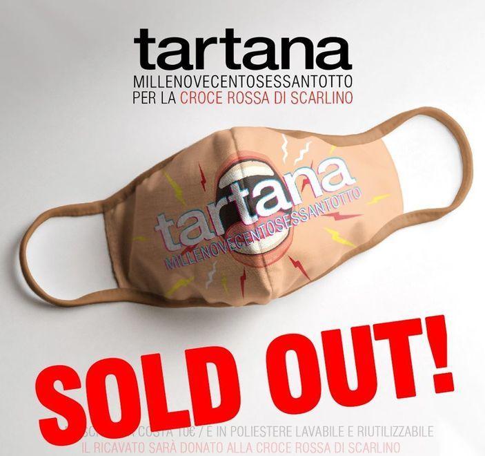Quasi mille euro alla Cri con le mascherine del Tartana 