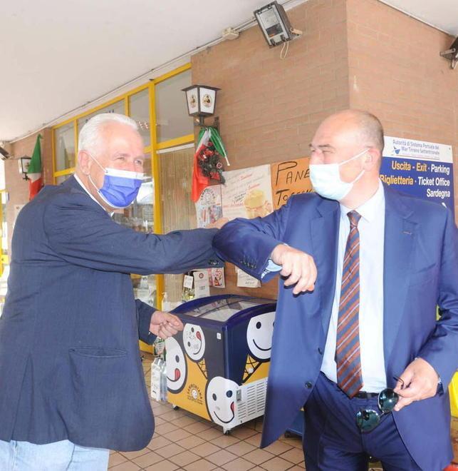 Sopralluogo al porto del candidato Eugenio Giani 