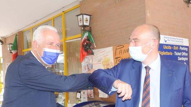 Sopralluogo al porto del candidato Eugenio Giani