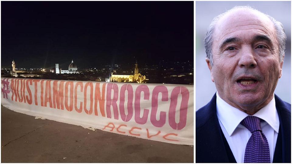 Commisso ovunque, Firenze tappezzata di striscioni pro Rocco «Siamo tutti con te» 