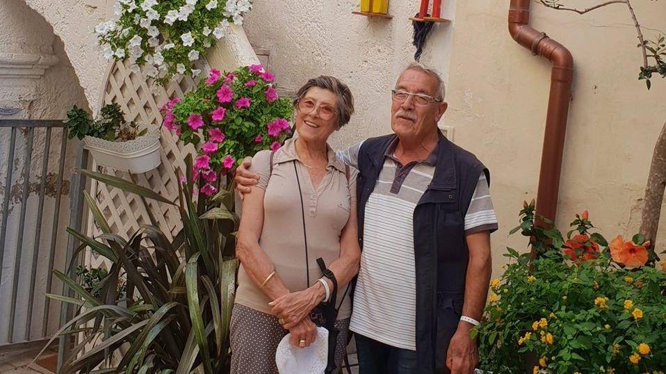 Maria Grazia Gori in una foto col marito Dante Piras