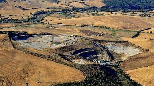 L’area della discarica della Grillaia, nel comune di Chianni