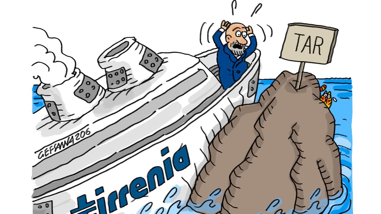 La vignetta di Gef: super multa del tar per la Tirrenia