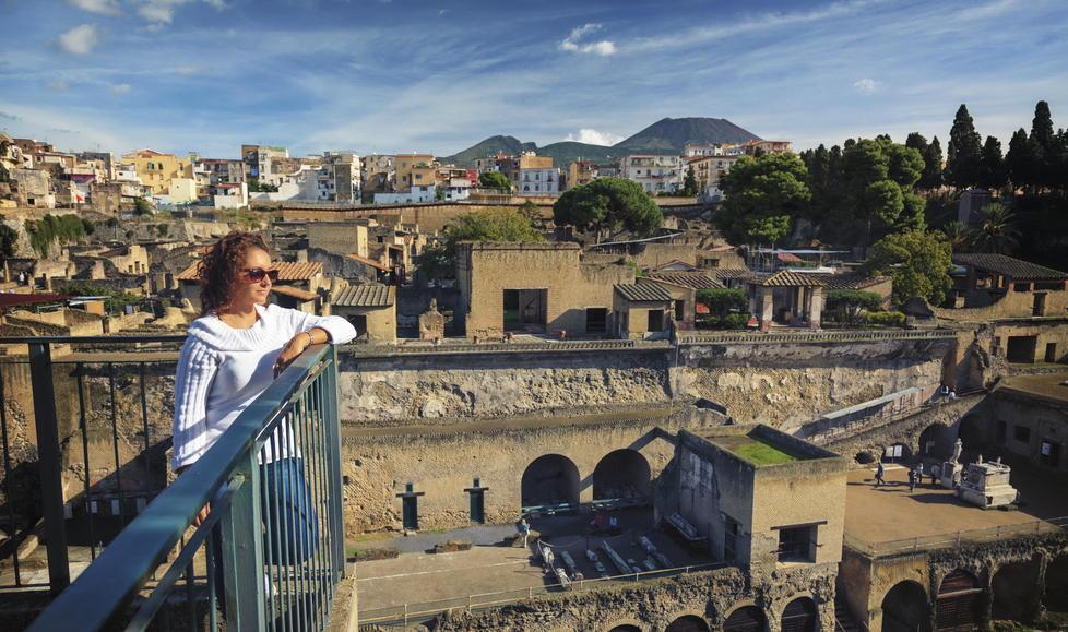 Una veduta del parco archoelogico di Ercolano