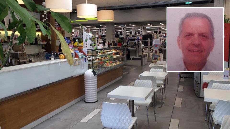 L’interno del bar gestito da Maurizio Pannocchia alla Coop